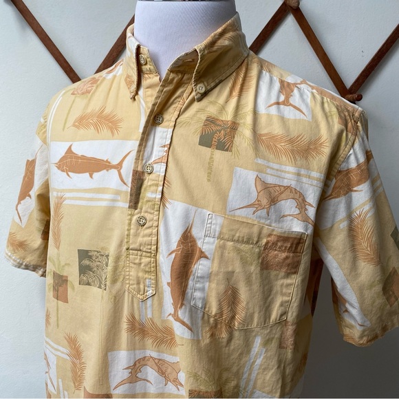 Reyn Spooner Vintage Swordfish Half Button Shirt - Picture 4 of 11